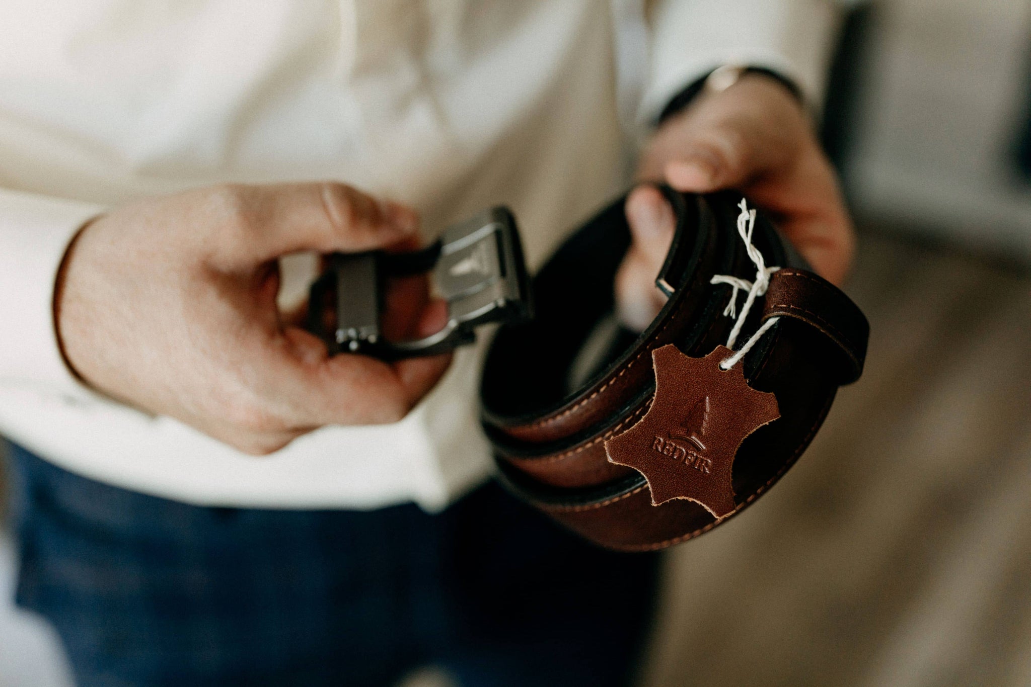 REDFIR | Ledergürtel ohne Löcher