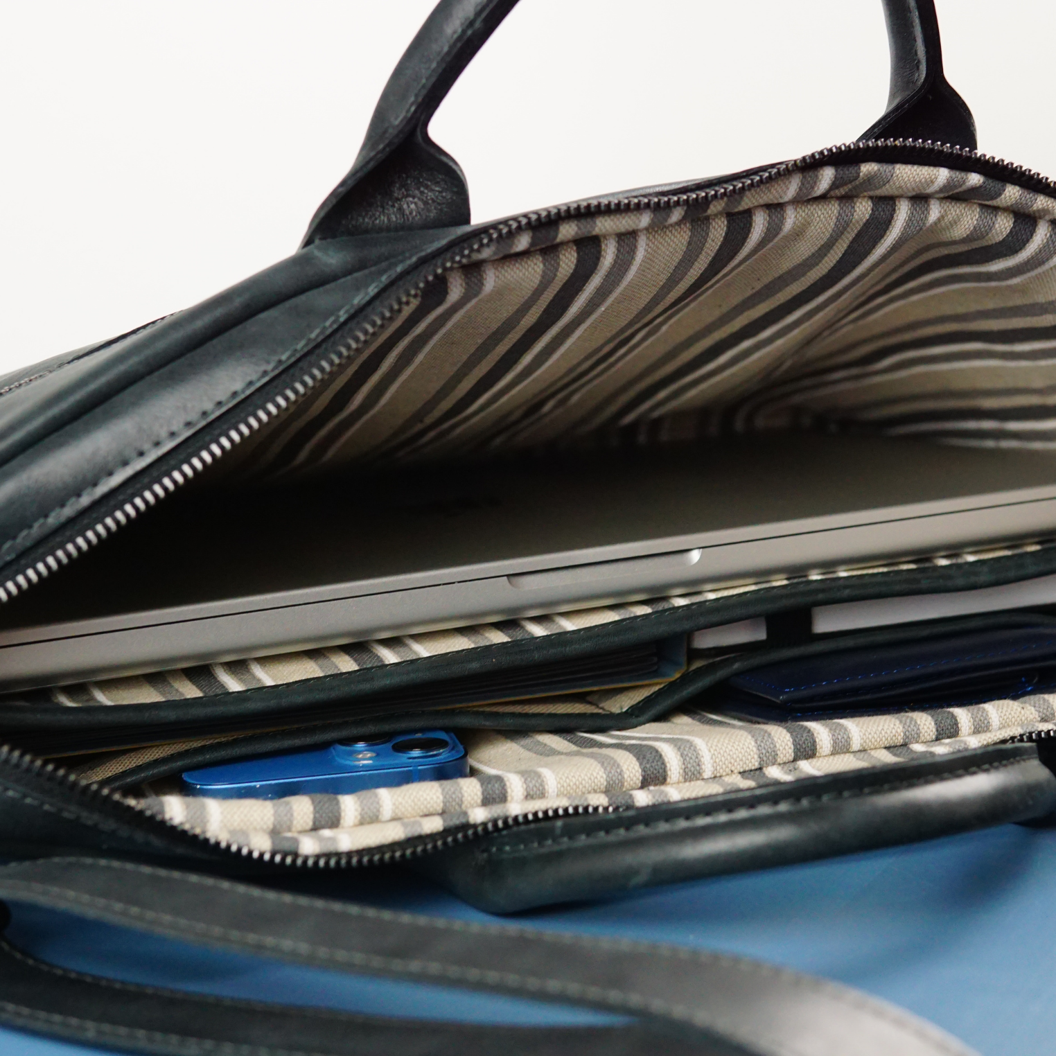 Storm leren laptoptas