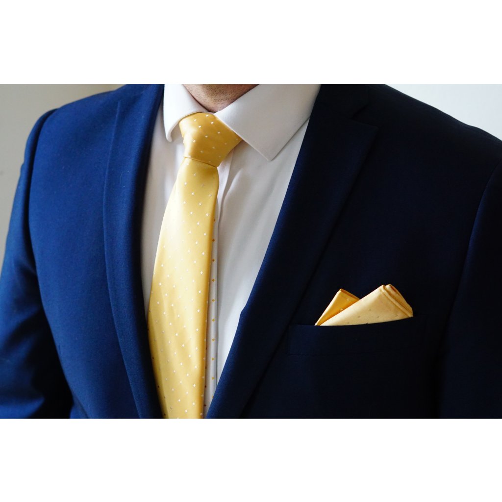 Silk twin gold-white tie